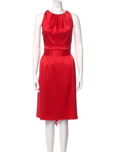 Pre-owned Celine Vintage Midi Length Dress In Red