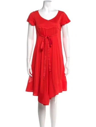 Pre-owned Celine Vintage Midi Length Dress In Red