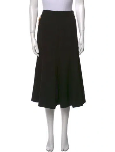 Pre-owned Celine Vintage Midi Length Skirt In Black