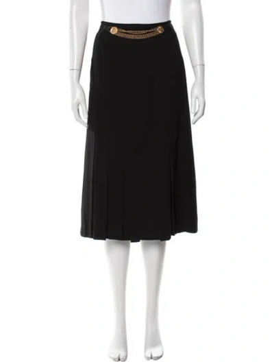 Pre-owned Celine Vintage Midi Length Skirt In Black