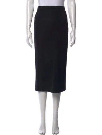 Pre-owned Celine Vintage Midi Length Skirt In Black