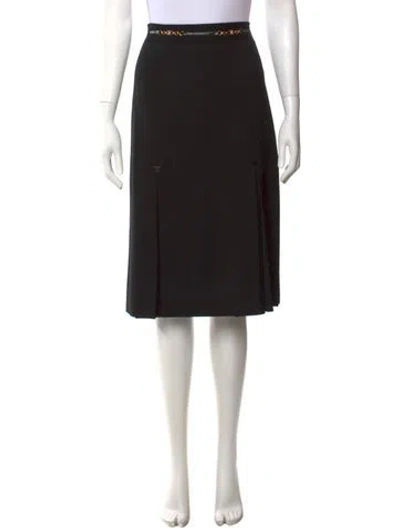 Pre-owned Celine Vintage Midi Length Skirt In Black