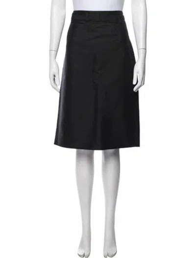 Pre-owned Celine Vintage Midi Length Skirt In Black