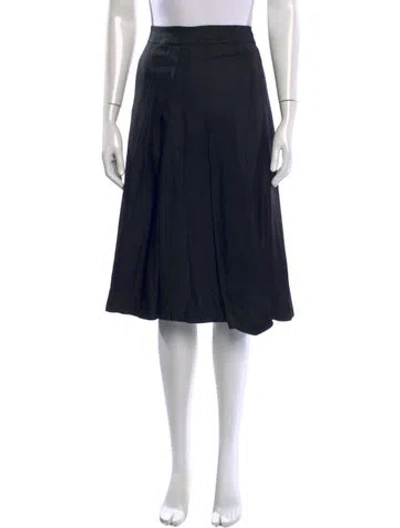 Pre-owned Celine Vintage Midi Length Skirt In Black