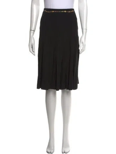 Pre-owned Celine Vintage Midi Length Skirt In Black