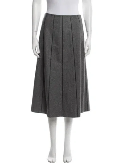 Pre-owned Celine Vintage Midi Length Skirt In Black/grey