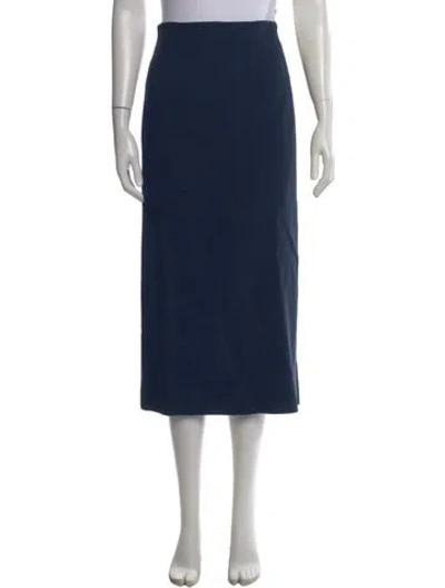 Pre-owned Celine Vintage Midi Length Skirt In Blue