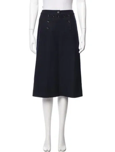 Pre-owned Celine Vintage Midi Length Skirt In Blue