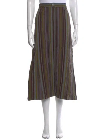 Pre-owned Celine Vintage Midi Length Skirt In Brown