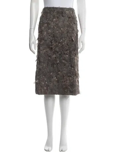 Pre-owned Celine Vintage Midi Length Skirt In Brown