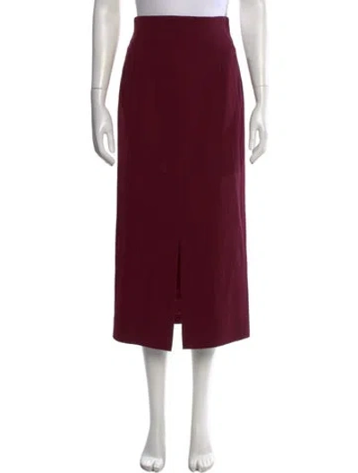 Pre-owned Celine Vintage Midi Length Skirt In Burgundy