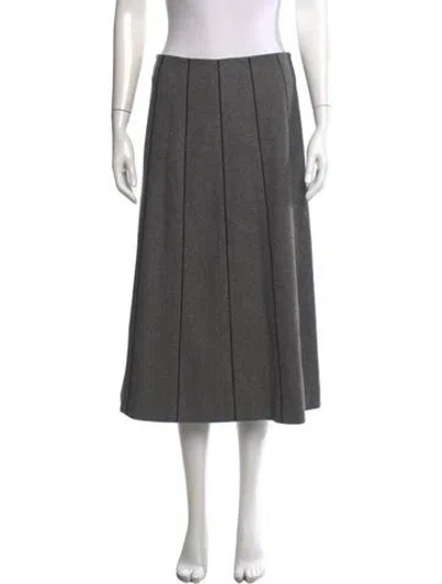 Pre-owned Celine Vintage Midi Length Skirt In Gray