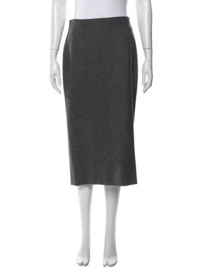 Pre-owned Celine Vintage Midi Length Skirt In Grey