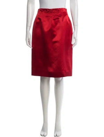 Pre-owned Celine Vintage Midi Length Skirt In Red