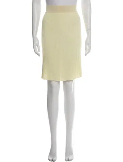 Pre-owned Celine Vintage Midi Length Skirt In Yellow