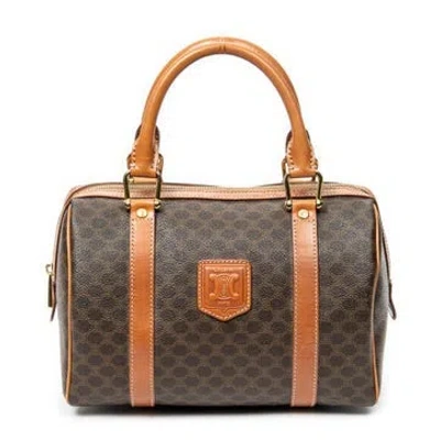 Pre-owned Celine Vintage Mini Boston In Brown