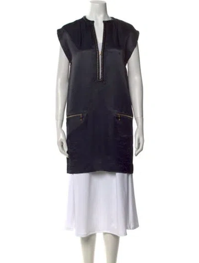 Pre-owned Celine Vintage Mini Dress In Blue