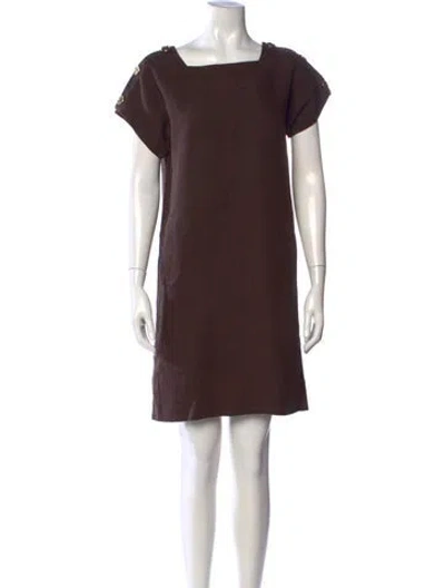 Pre-owned Celine Vintage Mini Dress In Brown