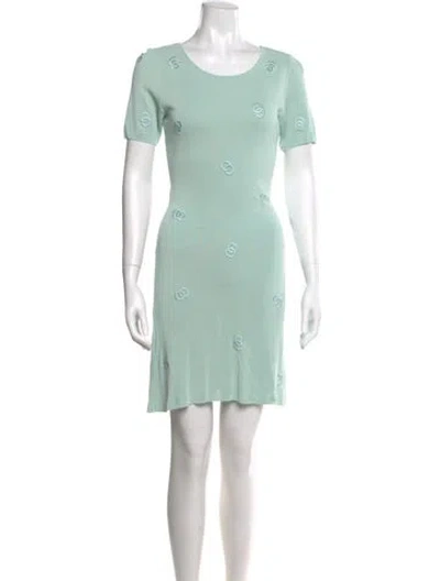 Pre-owned Celine Vintage Mini Dress In Green