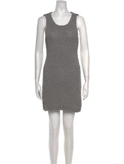 Pre-owned Celine Vintage Mini Dress In Grey