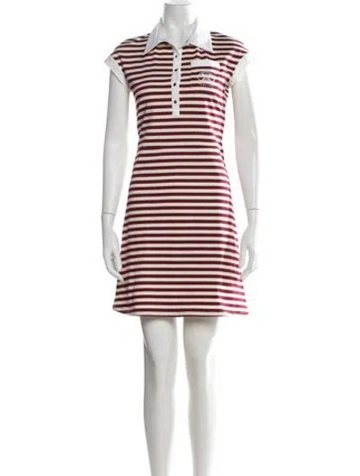 Pre-owned Celine Vintage Mini Dress In Neutrals/red