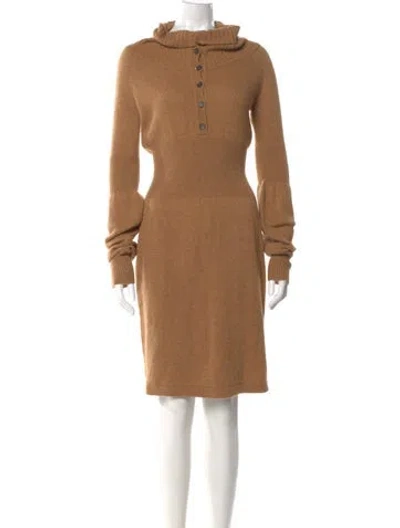 Pre-owned Celine Vintage Mini Dress W/ Tags In Brown