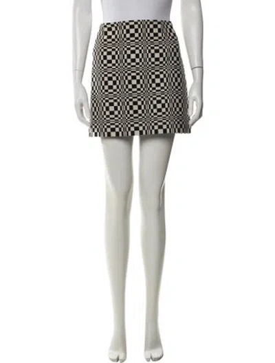 Pre-owned Celine Vintage Mini Skirt In Black/white