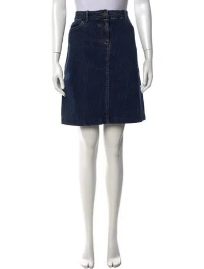 Pre-owned Celine Vintage Mini Skirt In Blue