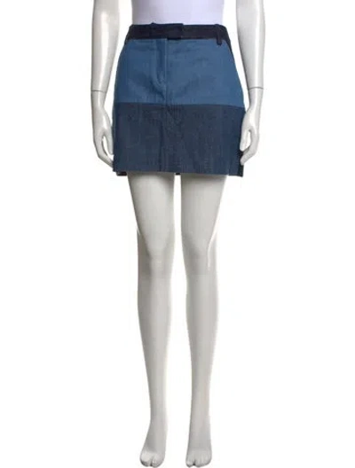 Pre-owned Celine Vintage Mini Skirt In Blue