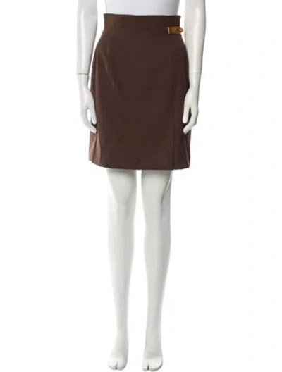 Pre-owned Celine Vintage Mini Skirt In Brown