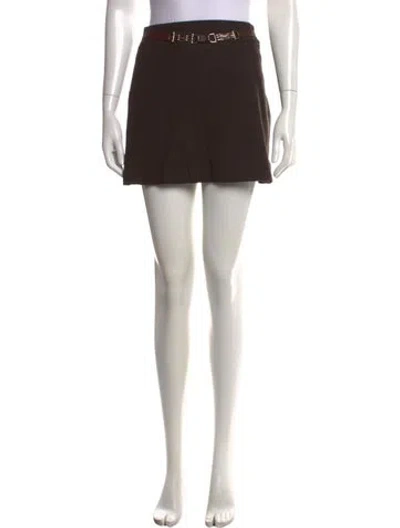 Pre-owned Celine Vintage Mini Skirt In Brown