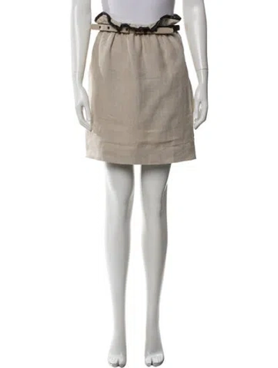 Pre-owned Celine Vintage Mini Skirt In Neutrals