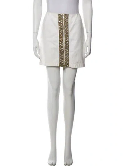 Pre-owned Celine Vintage Mini Skirt In White