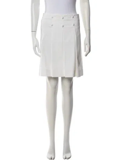 Pre-owned Celine Vintage Mini Skirt In White