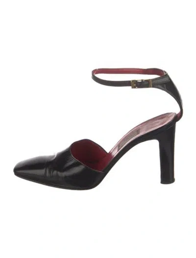 Pre-owned Celine Vintage Patent Leather Pumps In Black/red