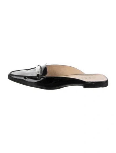 Pre-owned Celine Vintage Patent Leather Slides In Silver