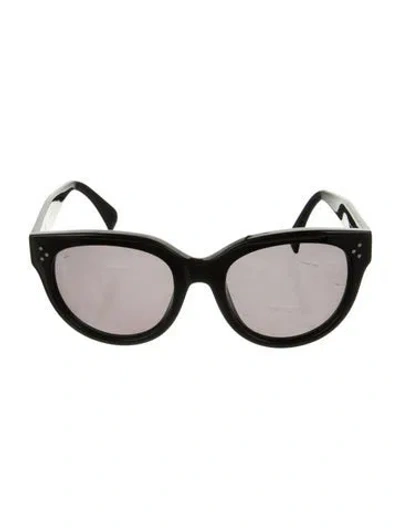 Pre-owned Celine Vintage Round Sunglasses In Black