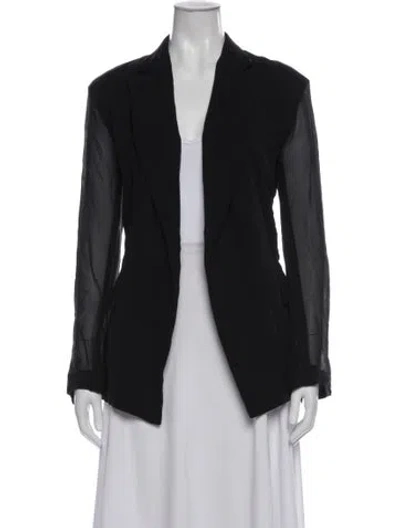 Pre-owned Celine Vintage Silk Blazer In Black