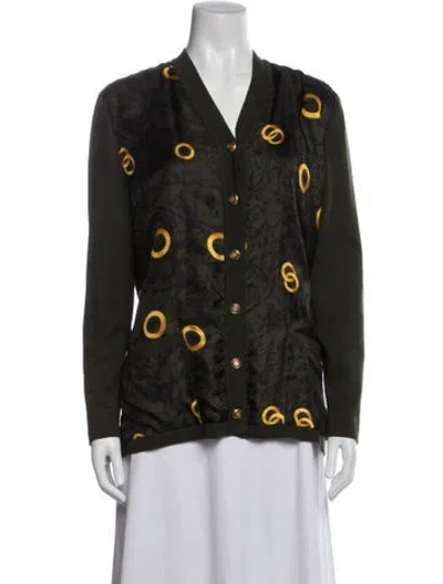 Pre-owned Celine Vintage Silk Sweater In Green