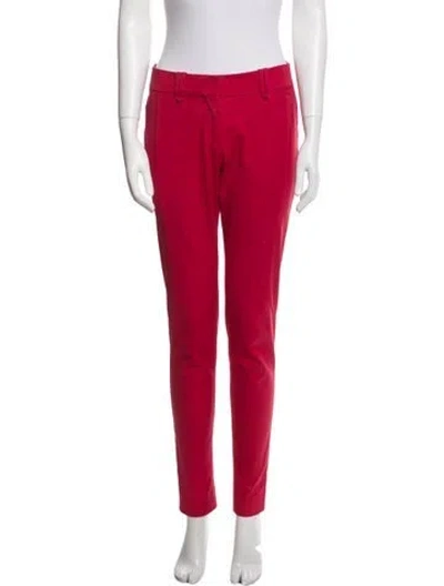 Pre-owned Celine Vintage Skinny Leg Pants In Red