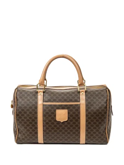 Pre-owned Celine Vintage Small Boston Tote Bag In Brown