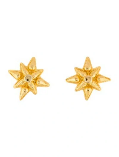 Pre-owned Celine Vintage Star Clip On Earrings In Multi