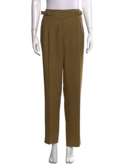 Pre-owned Celine Vintage Straight Leg Pants In Green