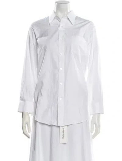 Pre-owned Celine Vintage Striped Button-up Top In White