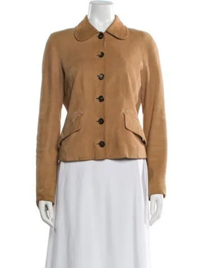 Pre-owned Celine Vintage Suede Jacket In Neutrals