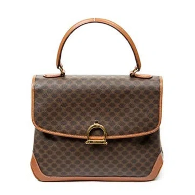 Pre-owned Celine Vintage Top Handle Flap In Brown