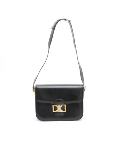 Celine Céline Vintage Triomphe Bag In Black