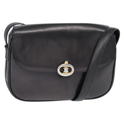 Pre-owned Celine Vintage Triomphe Shoulder Bag Leather Brown Leather Shoulder Bag Bag ()