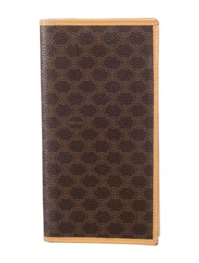 Pre-owned Celine Vintage Triomphe Wallet In Brown