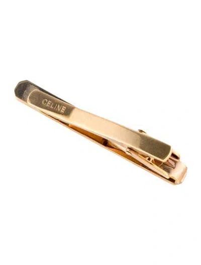 Pre-owned Celine Vintage Two-tone Triomphe Tie Clip In Multi